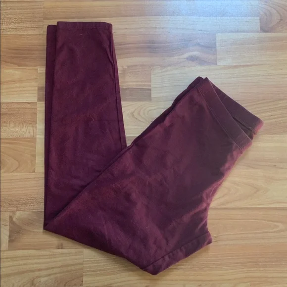 Kids Leggings Set - Gray, Burgundy, Multicolor Plaid size L-10-12 - Picture 3 of 6